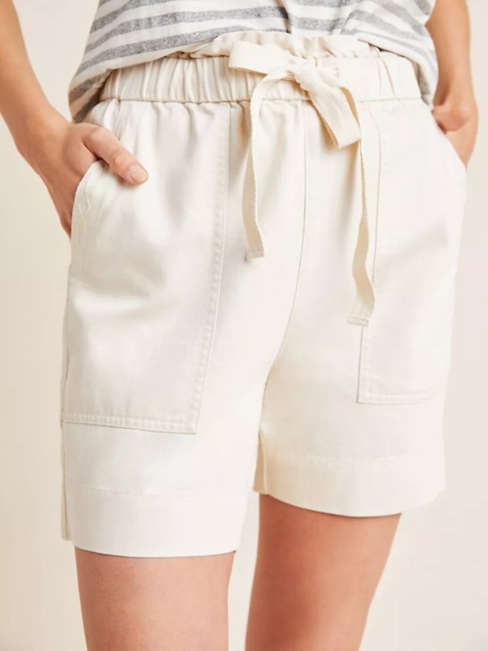 NWT Frye x Anthropologie Pascale Paperbag-Waisted Shorts Size 26